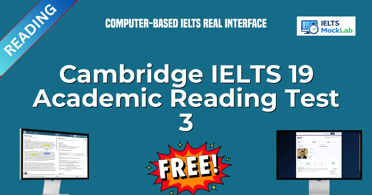 Cambridge IELTS 19 Academic Reading Test 3 featured image